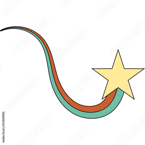 Retro Shooting Star
