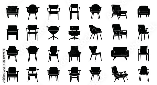Collection of Mid-Century Modern Chair Silhouettes