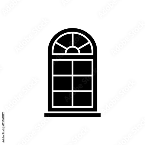 Arched Window Icon Vector Illustration Design