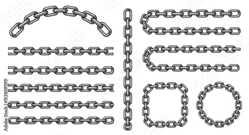 Collection of Various Metal Chain Designs
