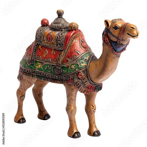 Decorative camel figurine home decor collectible on transparent background