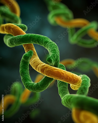 Bacillus cereus bacteria illness  symptom. Toxin heat. Molecular diagram of Bacillus heat-stable toxin illustration