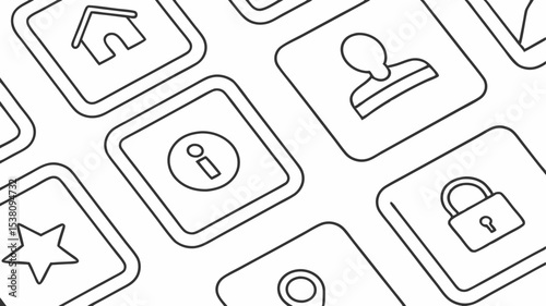 Streamlined UI Design Exploring Generated AI Icons and Interface Elements