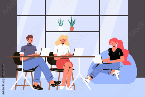 Coworking space illustration