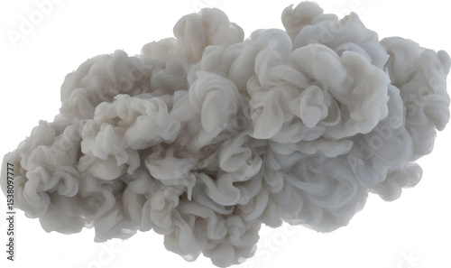 a cloud of white smoke is shown on a white background