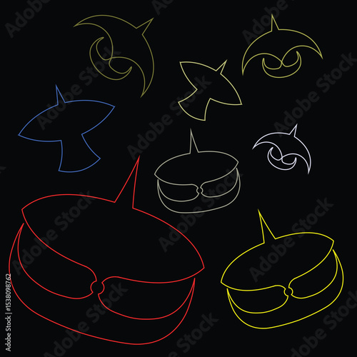 vector of wau bulan for graphic design