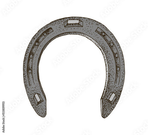 Horseshoe hand drawn vector illustration