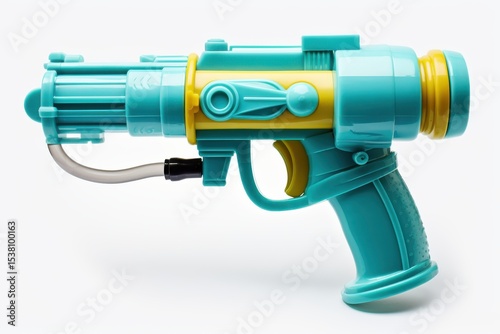 Colorful toy water blaster for summer fun at outdoor playtime