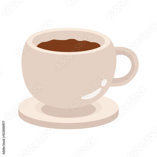 A well designed 2d icon featuring tea cup