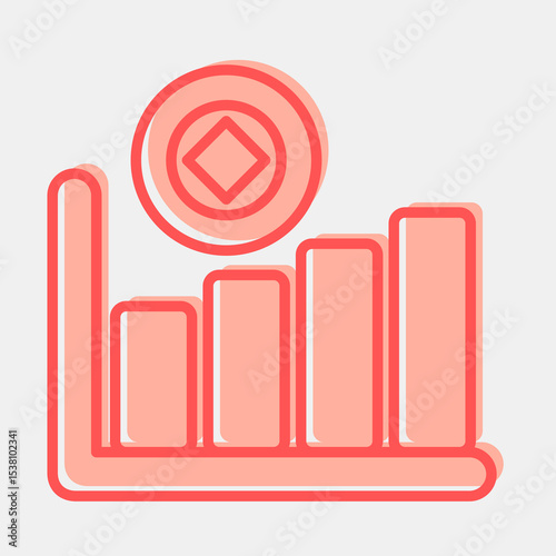 Icon hash rate. Crypto currency elements. Icon in two tone style.