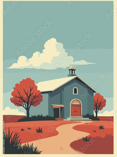 Wichita, Kansas — Keeper of the Plains, Old Town, Mid-America All-Indian Museum in river blue, brick red, steel grey, and cream