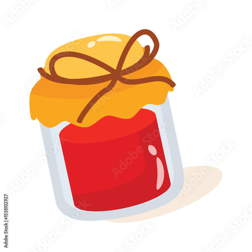 A premium 2d icon of sweet honey jar