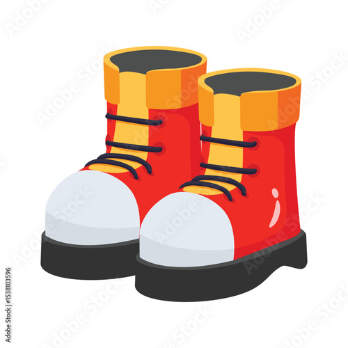 A 2d style icon showing long stylish boots
