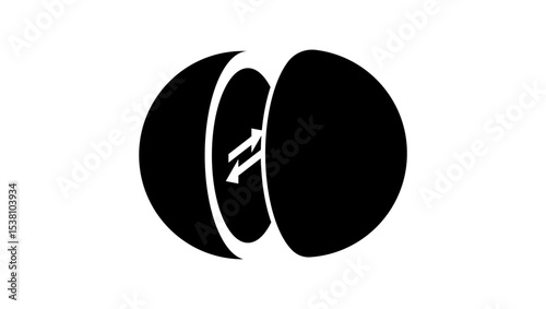 parallel world, black isolated silhouette