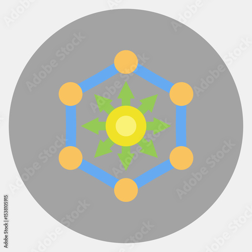 Icon defi. Crypto currency elements. Icon in color mate style.