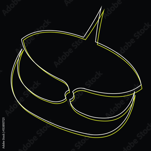 vector of wau bulan for graphic design