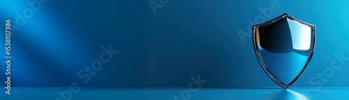 A sleek blue shield icon representing security and protection against digital threats.