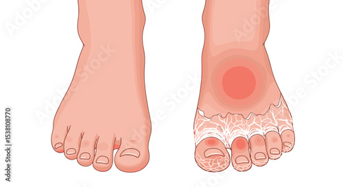 Uncomfortable Athlete's Foot Treatment and Prevention Common Skin Infection That Affects the Feet