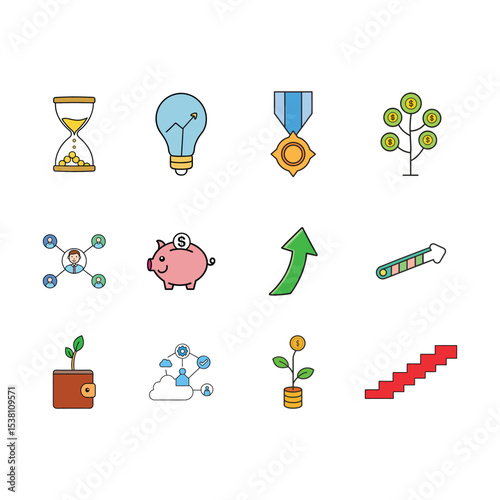 Business and Finance Vector Icon Collection