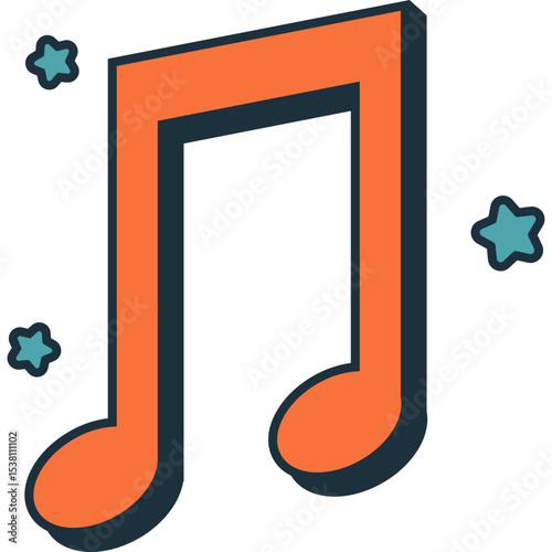 Retro Musical Note