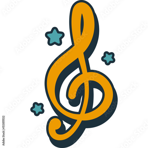 Retro Musical Note