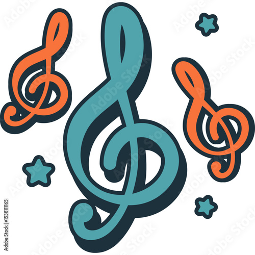 Retro Musical Note