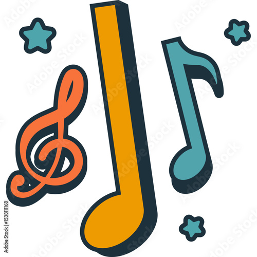 Retro Musical Note