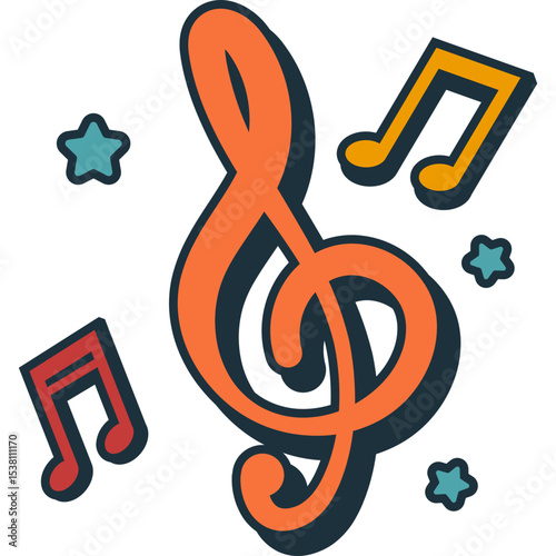 Retro Musical Note