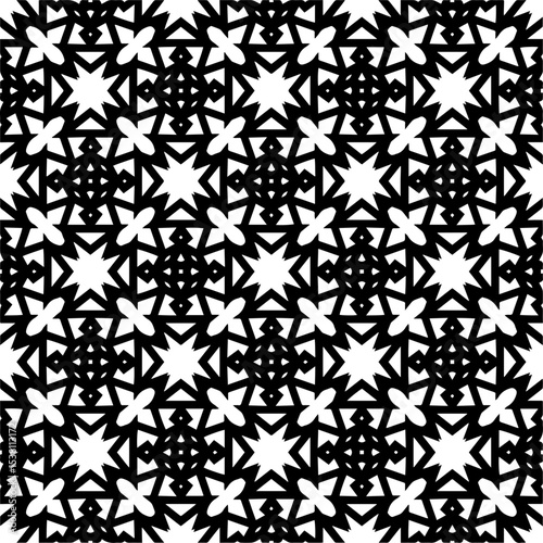Vector monochrome seamless pattern. Abstract texture for fabric print, card, table cloth, furniture, banner, cover, invitation, decoration, wrapping.seamless repeating pattern.Black and 
white color.