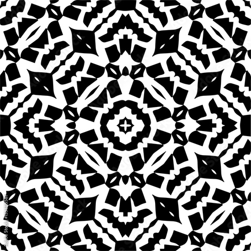 Vector monochrome seamless pattern. Abstract texture for fabric print, card, table cloth, furniture, banner, cover, invitation, decoration, wrapping.seamless repeating pattern.Black and white color.