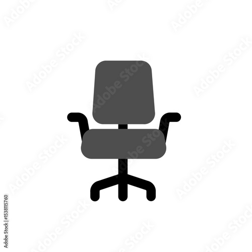 office chair flat icon