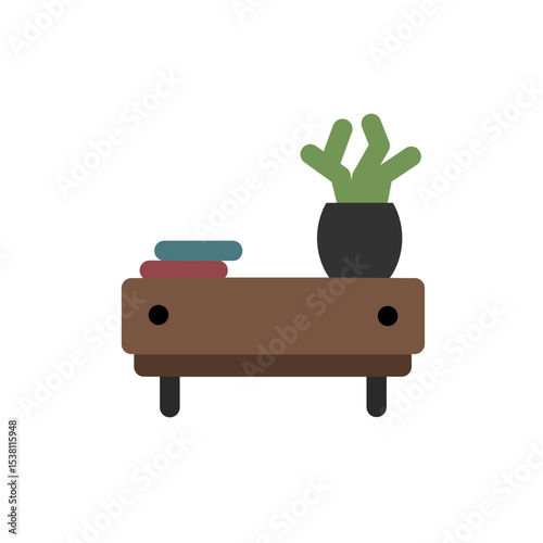 Fototapeta Naklejka Na Ścianę i Meble -  table with decoration flat icon