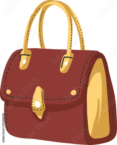 vector illustration of a female bag