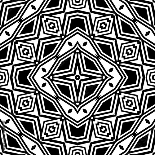 Vector monochrome seamless pattern. Abstract texture for fabric print, card, table cloth, furniture, banner, cover, invitation, decoration, wrapping.seamless repeating pattern.Black and white color.