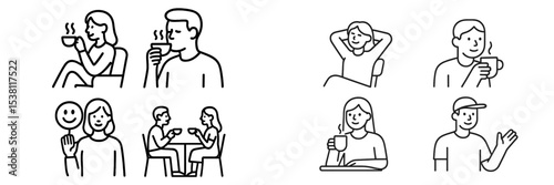 People engaging in various activities while enjoying beverages in a cozy, casual setting during the day