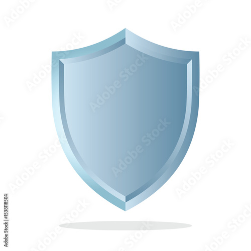 Shield sign, Protect shield security, 3D vector. Badge quality symbol, sign, logo or emblem.