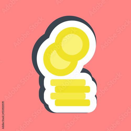 Sticker coin. Crypto currency elements.