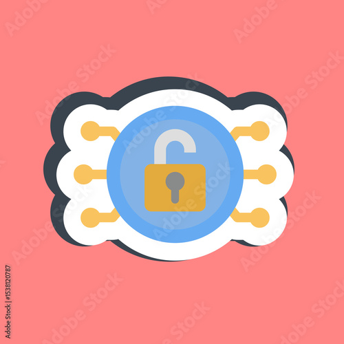 Sticker decryption. Crypto currency elements.