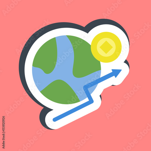 Sticker economic freedom. Crypto currency elements.