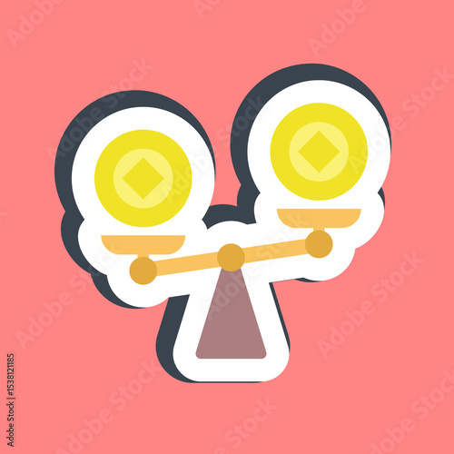 Sticker liquidity. Crypto currency elements.