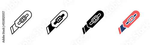 Cutter icon sheet multiple style collection