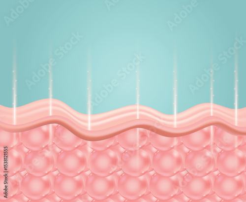 absorption of vitamin cream in skin cells. Skin and Facial treatment