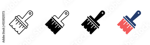 Paint Brush icon sheet multiple style collection