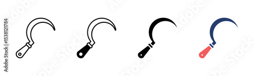 Sickle icon sheet multiple style collection