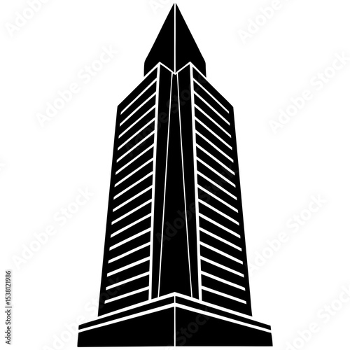 black and white building