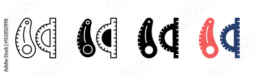 Curve Ruler icon sheet multiple style collection