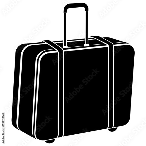travel suitcase isolated on white
