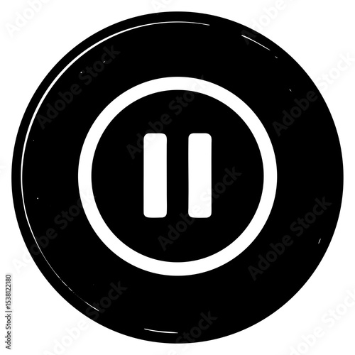 vector black glossy button