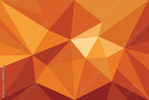 Abstract Orange Polygon Background Geometric Mosaic Pattern with Warm Tones for Design