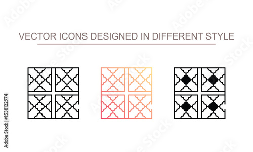 Floor Tiles icon design with white background stock illustration